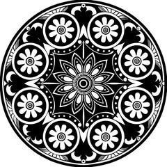 abstract floral ornament mandala design vector