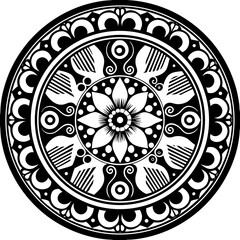 abstract floral ornament mandala design vector