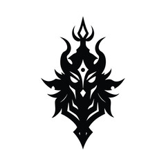 Spiritual Tribal Creature Tattoo Vector.