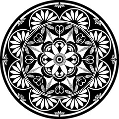 abstract floral ornament mandala design vector