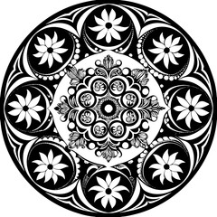 abstract floral ornament mandala design vector