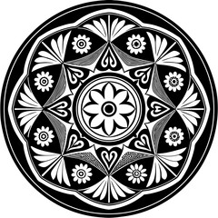 abstract floral ornament mandala design vector