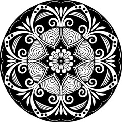 abstract floral ornament mandala design vector