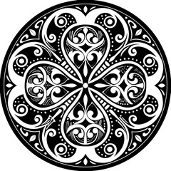 abstract floral ornament mandala design vector