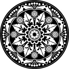 abstract floral ornament mandala design vector