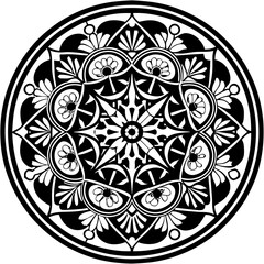 abstract floral ornament mandala design vector