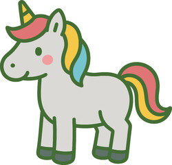 Cute unicorn vector illustration