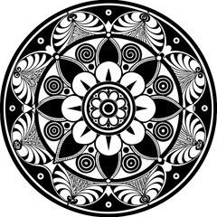 abstract floral ornament mandala design vector