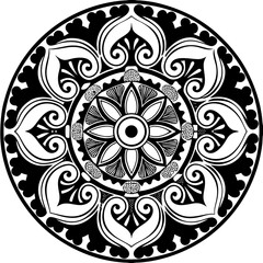 abstract floral ornament mandala design vector