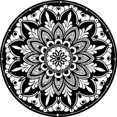 abstract floral ornament mandala design vector