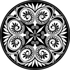 abstract floral ornament mandala design vector