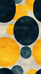 Blue and yellow abstract shapes arranged over a soft grey background, perfect for minimal design themes and creative visual compositions.
