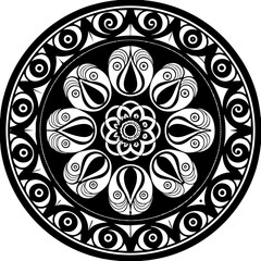 abstract floral ornament mandala design vector