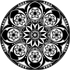 abstract floral ornament mandala design vector