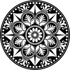 abstract floral ornament mandala design vector