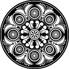 abstract floral ornament mandala design vector