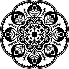 abstract floral ornament mandala design vector