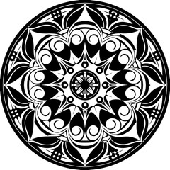 abstract floral ornament mandala design vector