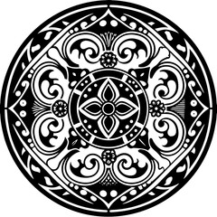 abstract floral ornament mandala design vector