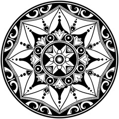 abstract floral ornament mandala design vector