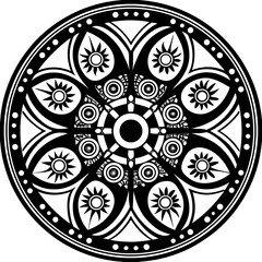 abstract floral ornament mandala design vector