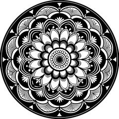 abstract floral ornament mandala design vector
