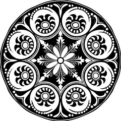 abstract floral ornament mandala design vector