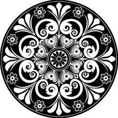 abstract floral ornament mandala design vector