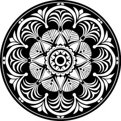 abstract floral ornament mandala design vector