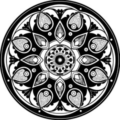 abstract floral ornament mandala design vector