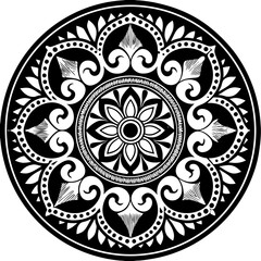 abstract floral ornament mandala design vector