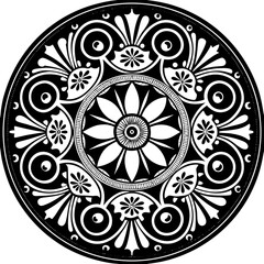 abstract floral ornament mandala design vector