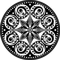 abstract floral ornament mandala design vector