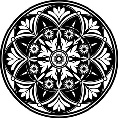 abstract floral ornament mandala design vector