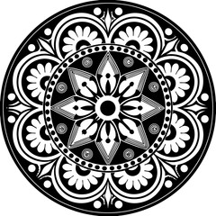 abstract floral ornament mandala design vector
