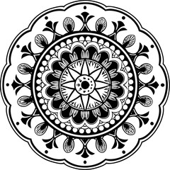 abstract floral ornament mandala design vector