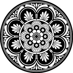 abstract floral ornament mandala design vector