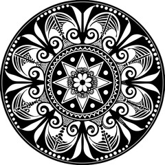 abstract floral ornament mandala design vector
