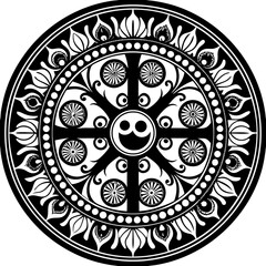 abstract floral ornament mandala design vector