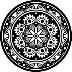 abstract floral ornament mandala design vector