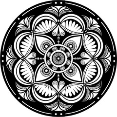abstract floral ornament mandala design vector