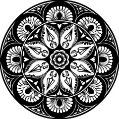 abstract floral ornament mandala design vector