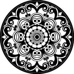 abstract floral ornament mandala design vector