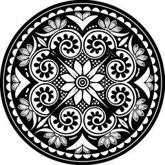 abstract floral ornament mandala design vector