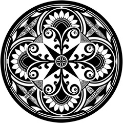 abstract floral ornament mandala design vector