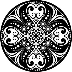 abstract floral ornament mandala design vector