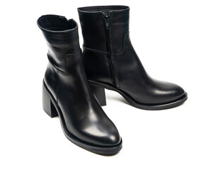 black female boots isolated