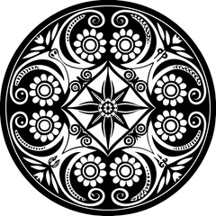abstract floral ornament mandala design vector