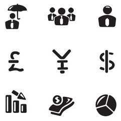 set of icons for business