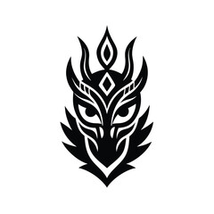 Spiritual Tribal Creature Tattoo Vector.